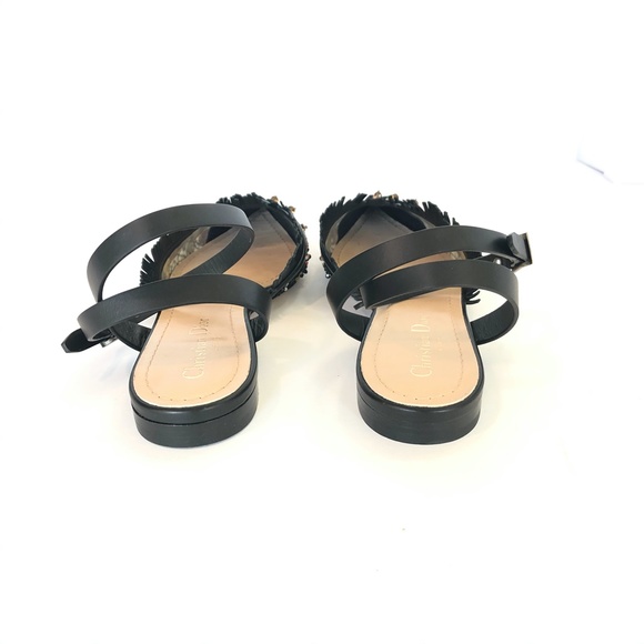 Dior Embroidered Pointed Toe Flats - Picture 6 of 11